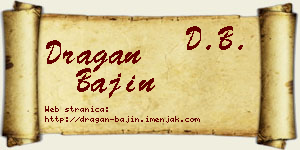 Dragan Bajin vizit kartica